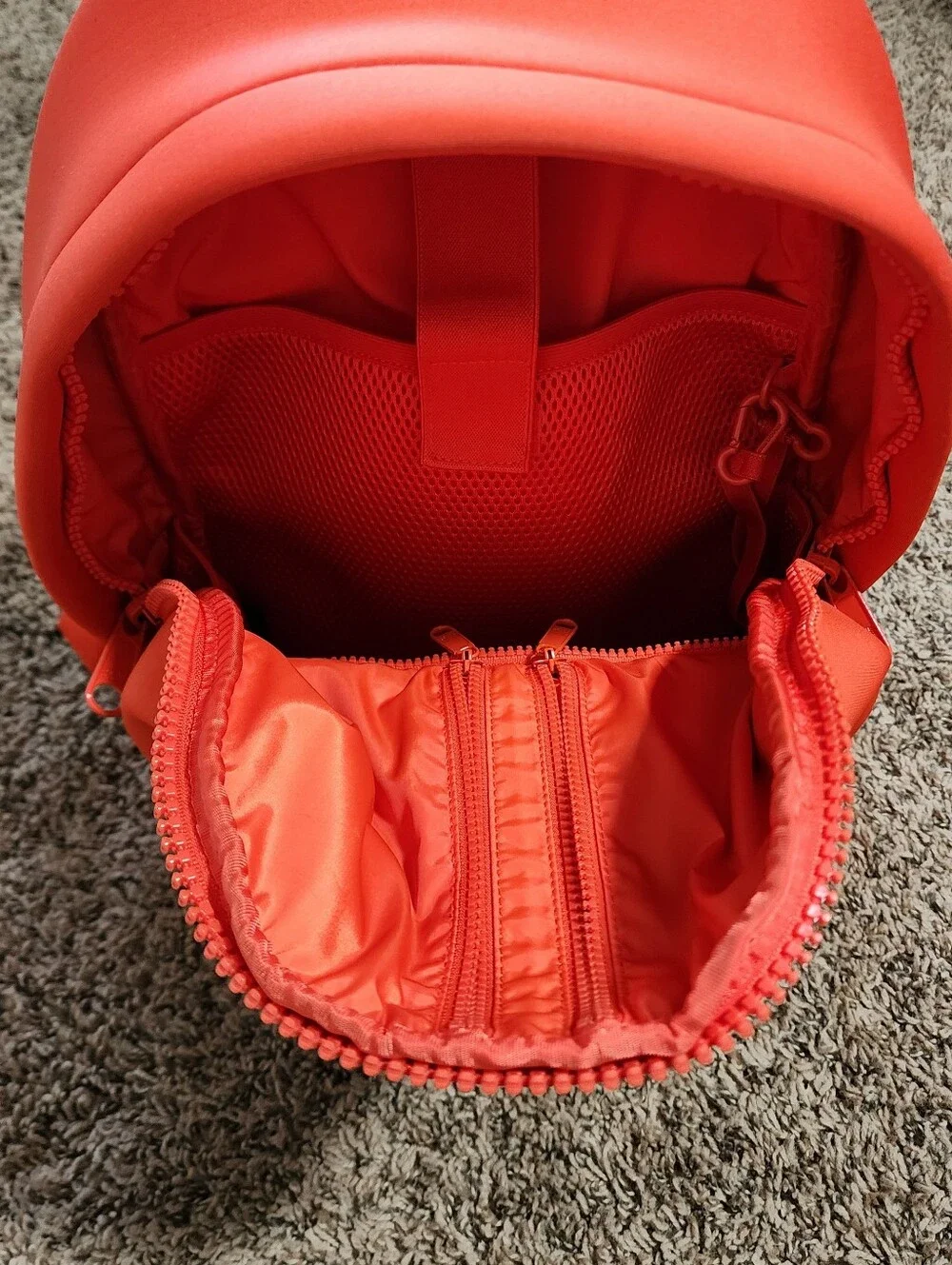 Dagne Grover Dakota Travel Laptop Backpack Bright Red Orange Color Medium - Picture 6 of 13